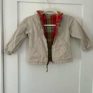 POLO RALPH LAUREN | kids vintage reversible jacket khaki and red plaid size 3T